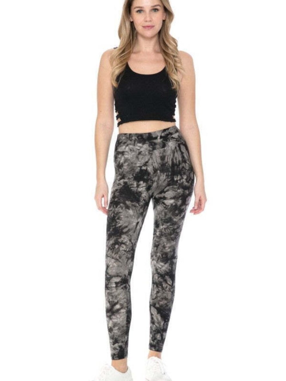 Leggings Depot Gray Marbled Soft Stretch Leggings One Size